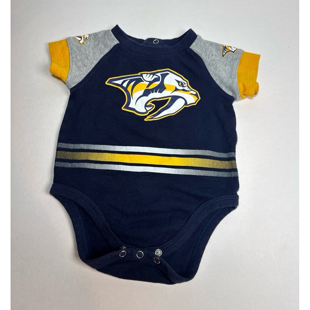 Infant NHL Nashville Predators Creeper Onesie Bodysuit Outfit 6-9 Months